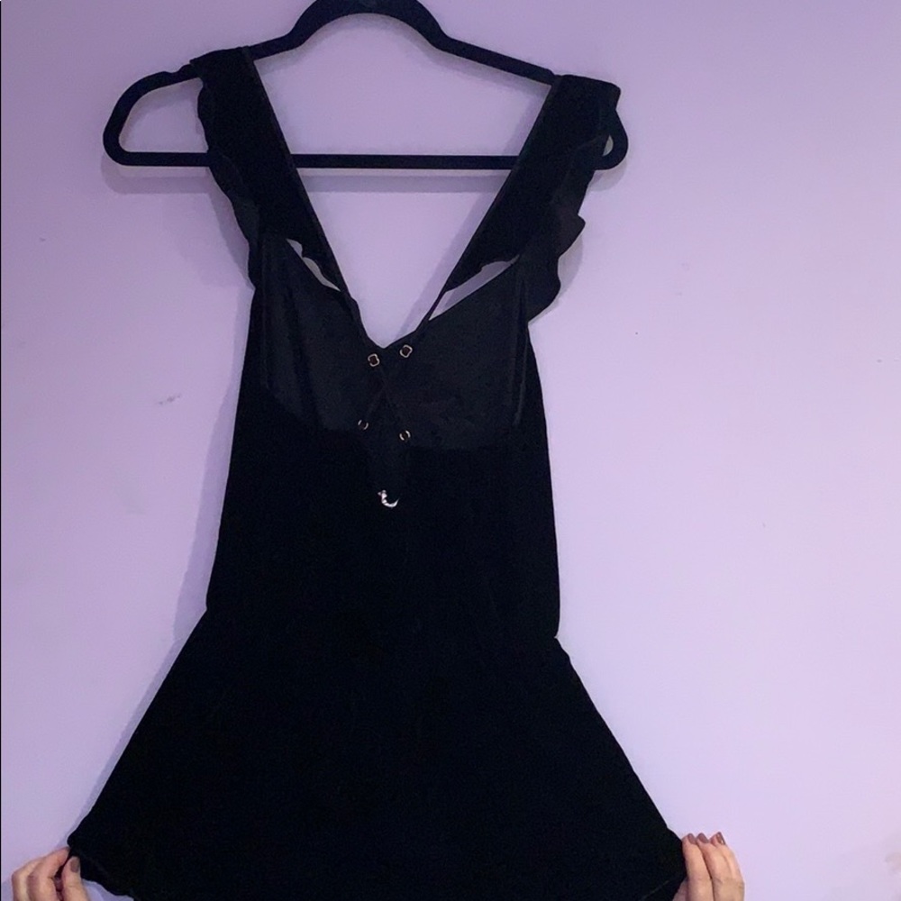 Black velvet Victoria Secret romper - Picture 2 of 3